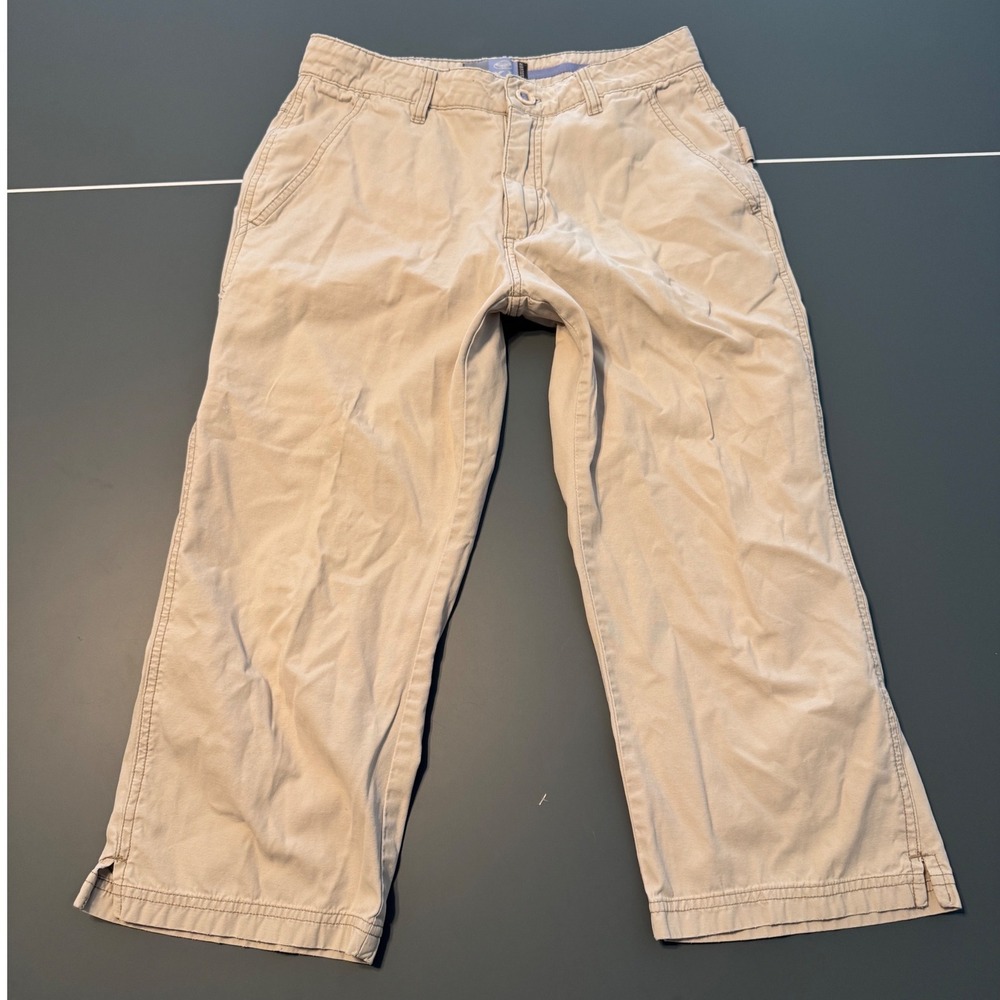 Vintage Y2K Roxy Beige Cargo Pants Wide Leg Skater Utility Size 5
